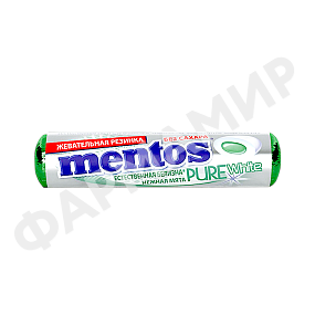 РЕЗИНА ЖЕВ MENTOS (МЕНТОС) PURE WHAIT 15,5ГР НЕЖНА МЯТА