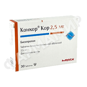 КОНКОР КОР 2,5МГ №30 ТАБЛ