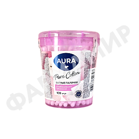 ВАТНЫЕ ПАЛОЧКИ AURA (AURA) 100ШТ